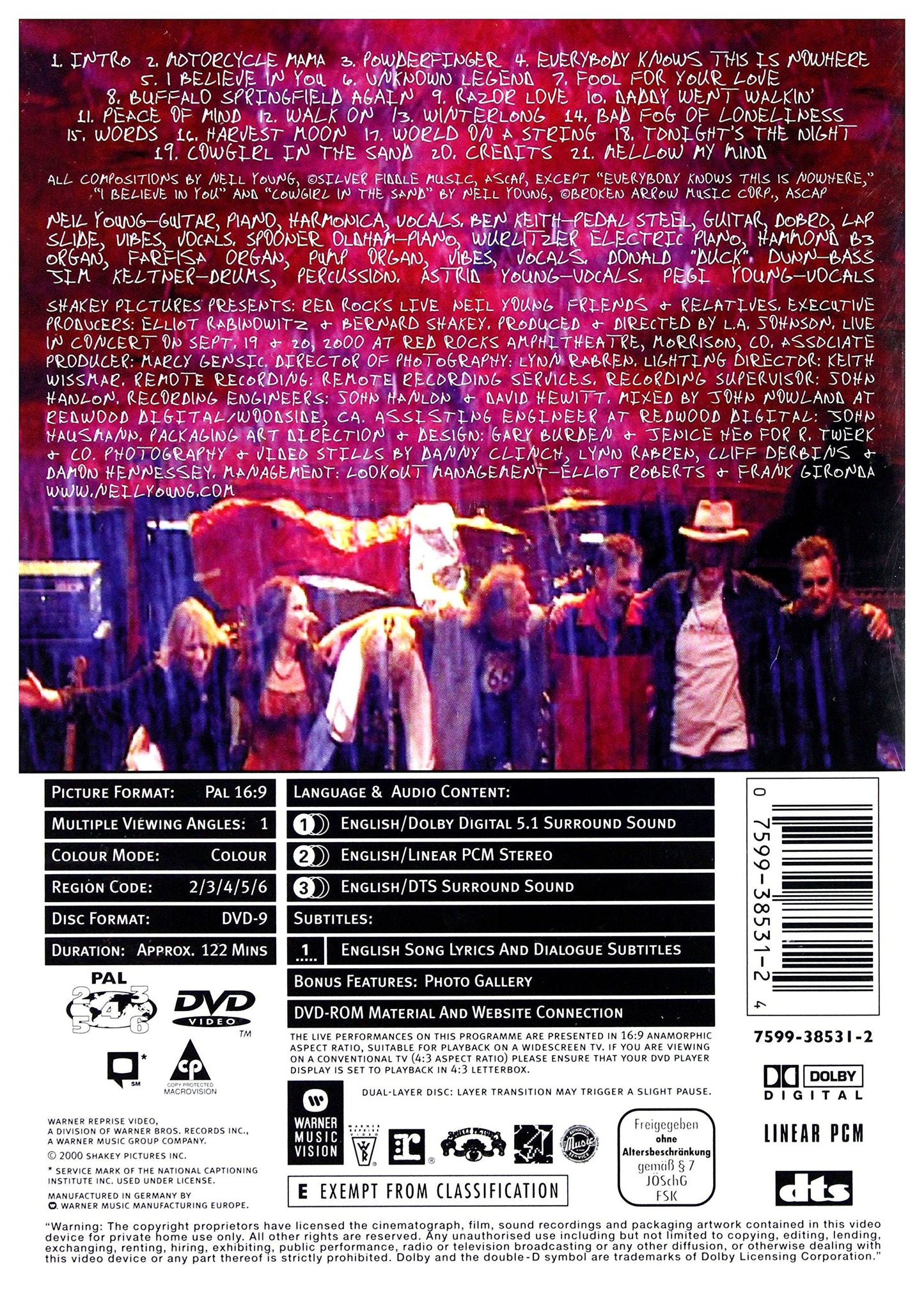 Neil Young / Red Rocks Live: Friends & Relatives - DVD (Used)