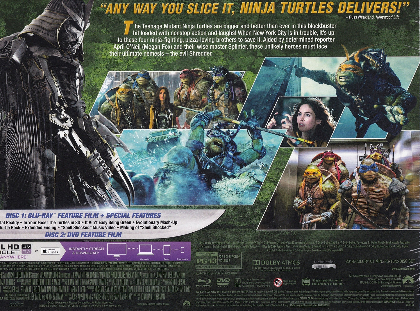 Teenage Mutant Ninja Turtles [Ultimate Gift set with 4 Collectible Figures & Ninja Masks] - Blu-Ray/DVD