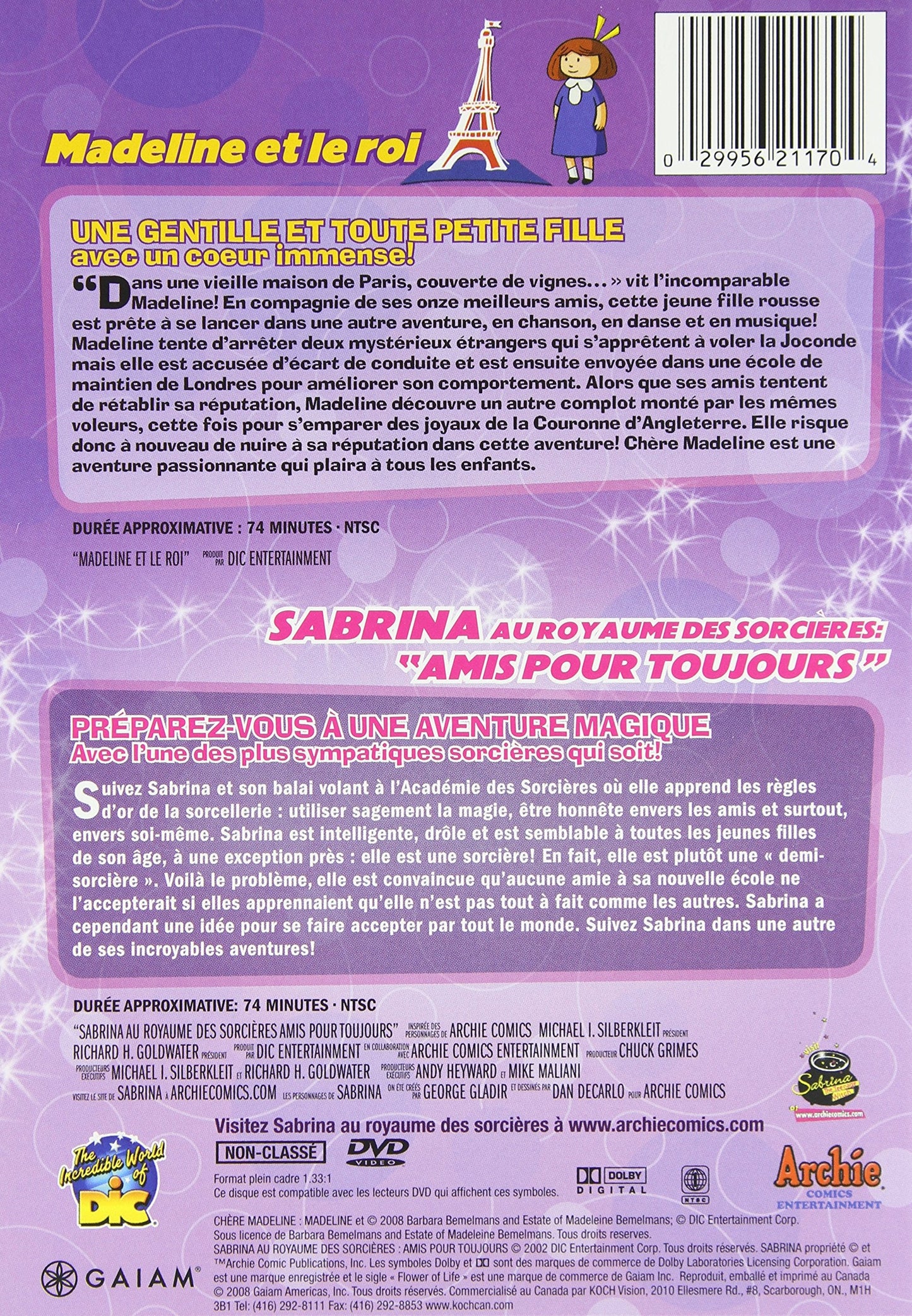 Dic French Girls Collection (Madeline Et Roi, Sabrina, Puissance 3) (Bilingual)