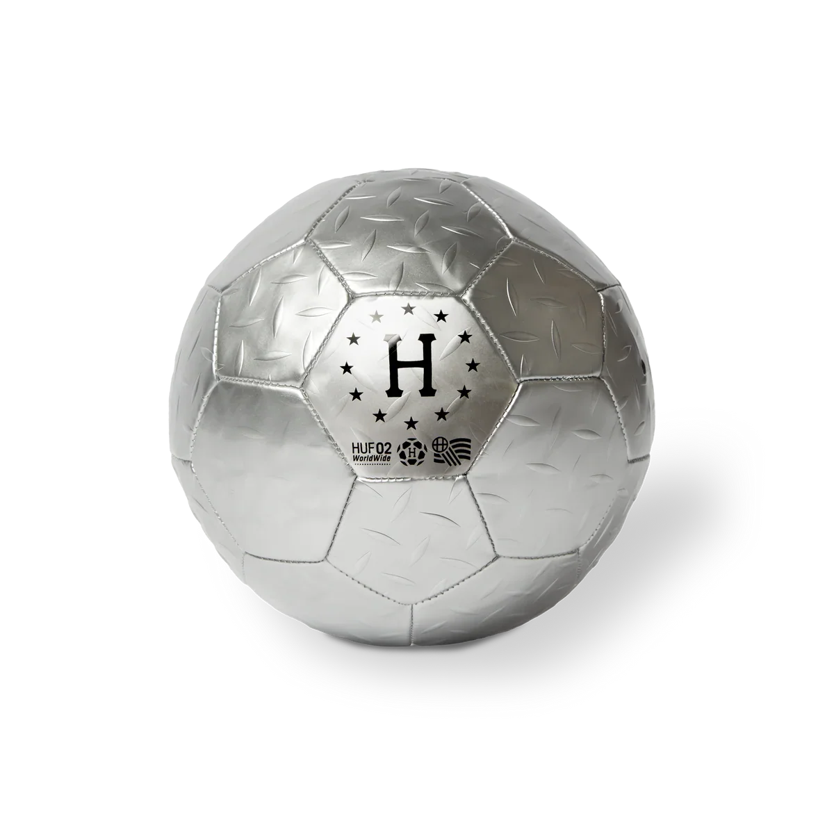 HUF 'Diamond Plate' Soccer Ball - Silver