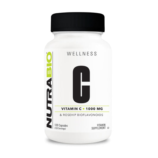 NutraBio Vitamin C 1000mg with Rose Hips