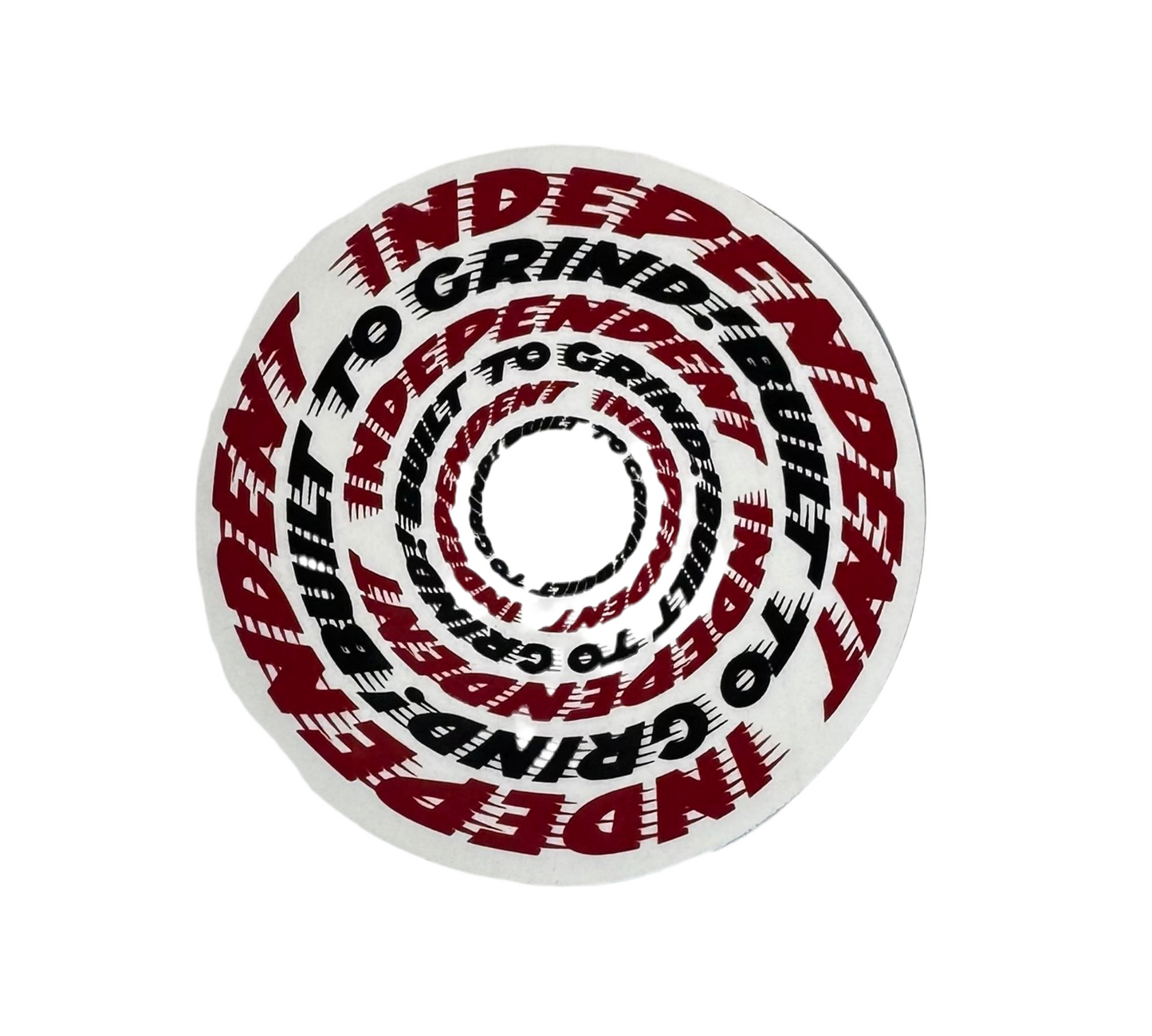 Independent 'Wheel' Sticker - Black/Red