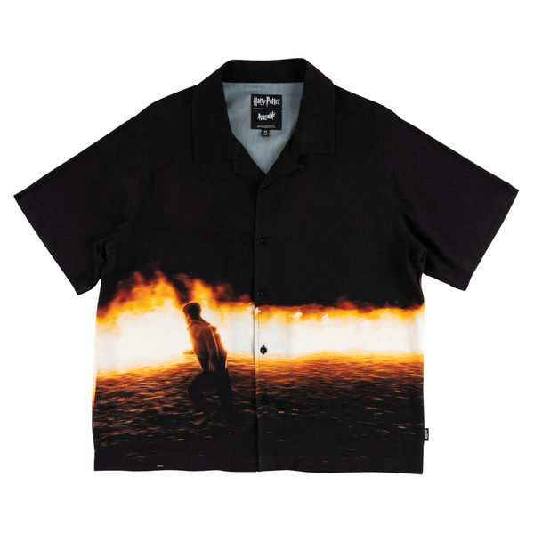 Welcome x Harry Potter 'Burrow Burn' Button Up Shirt - Black