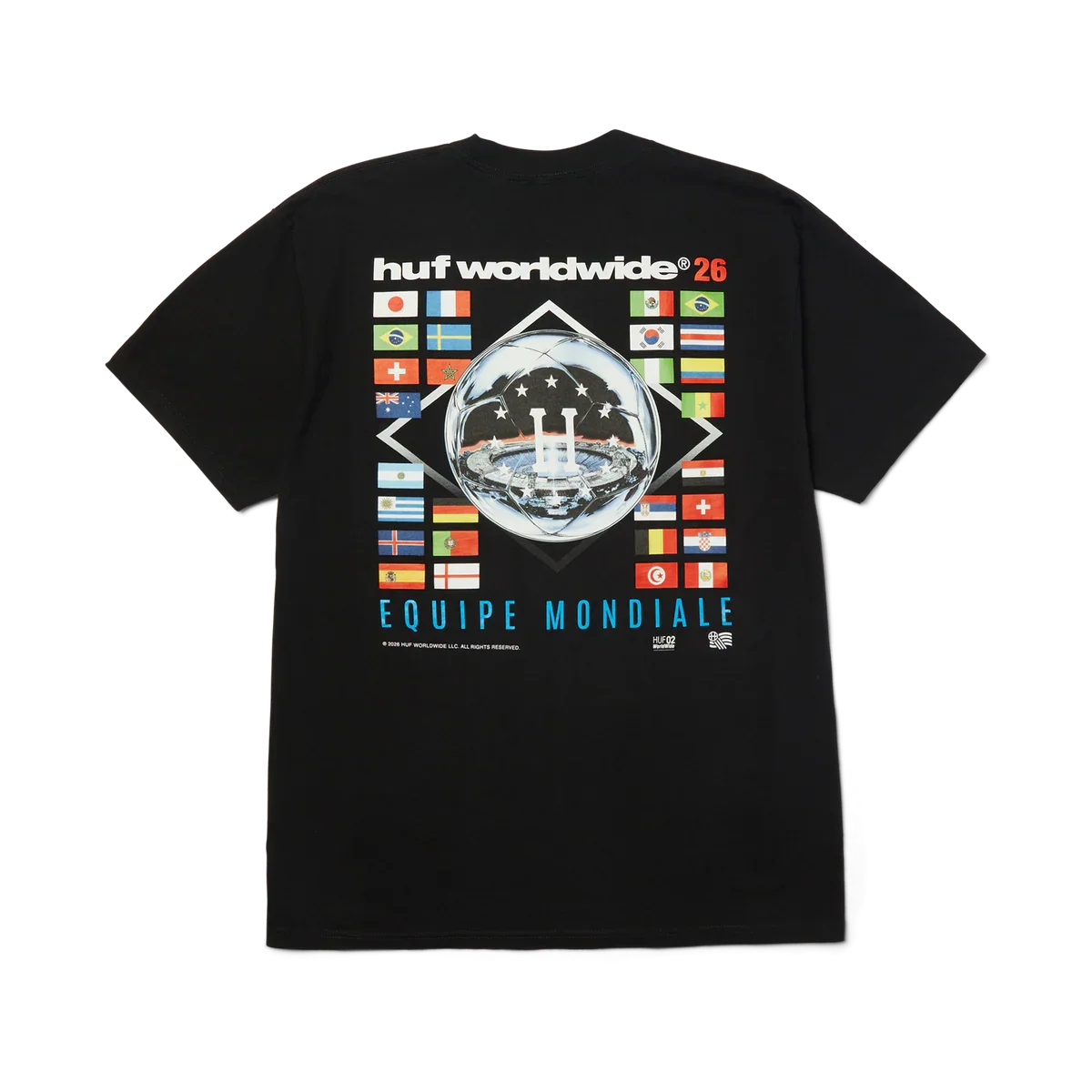 HUF 'Equipe Mondiale' Tee - Black