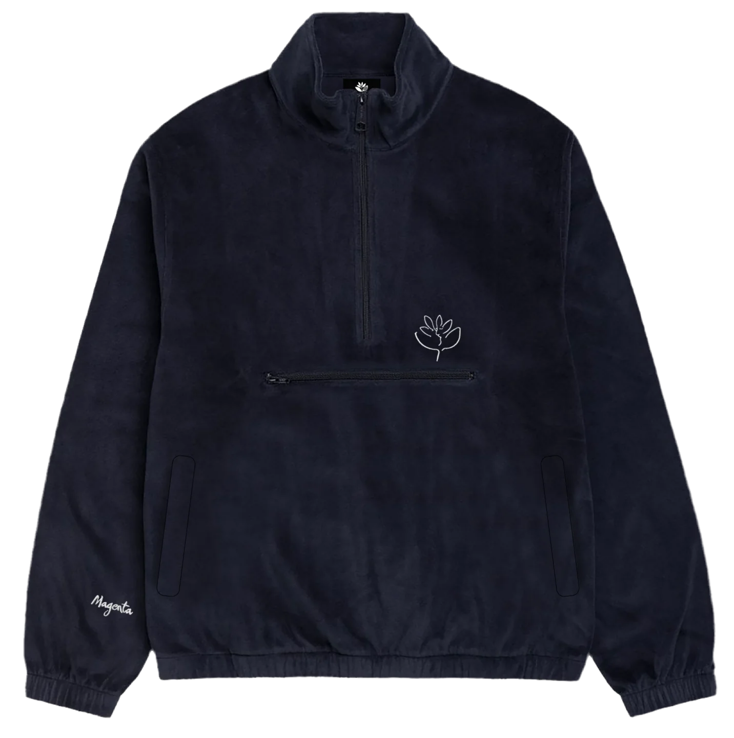 Magenta 'Dimanche Velours' Half Zip - Petrol Blue