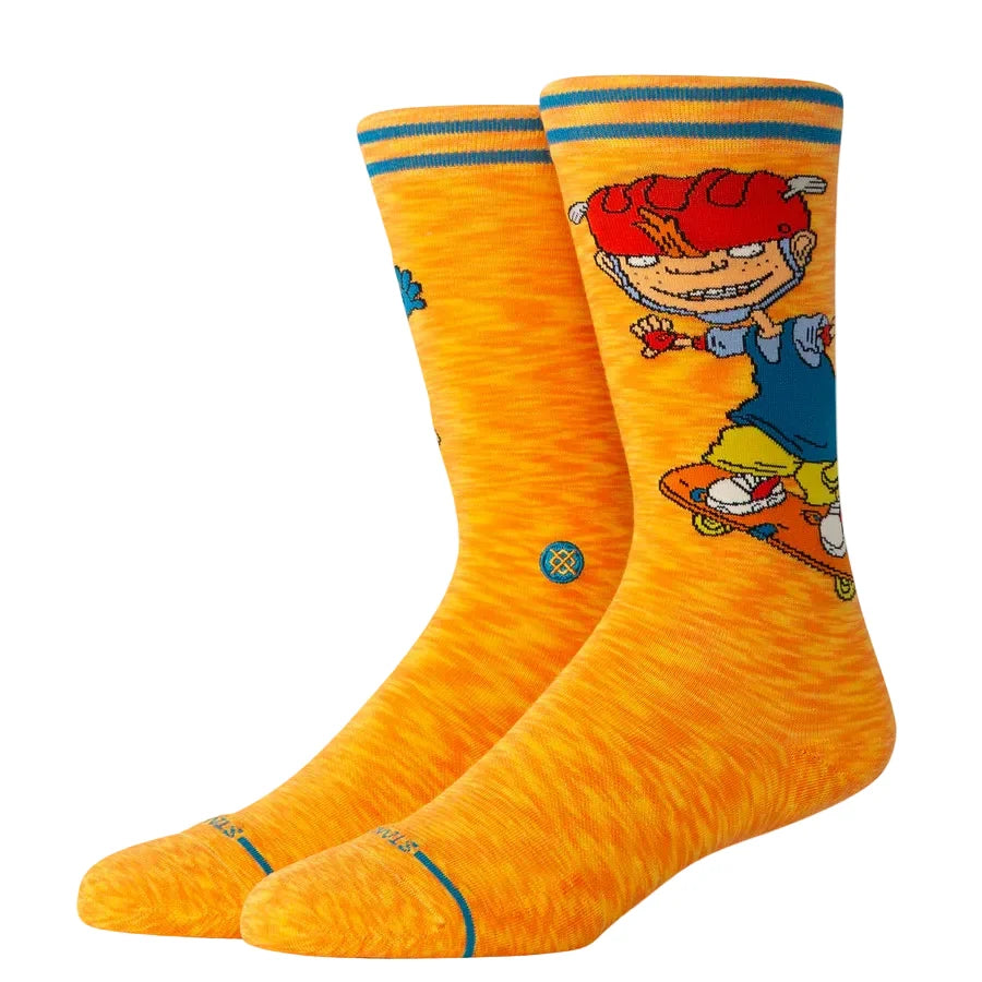 Stance x Rocket Power 'Sam And Twister' Crew Socks - Orange