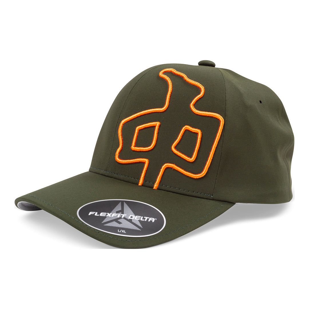 Red Dragon 'Delta Bleed' Flexfit Cap - Green/Orange