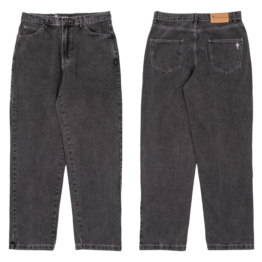 Red Dragon 'Franklin' Baggy Jeans - Grey