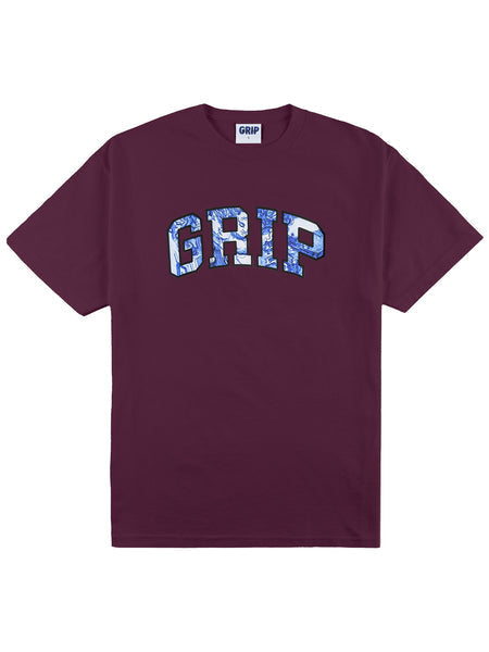 Classic Grip 'Porcelain' Tee - Burgundy