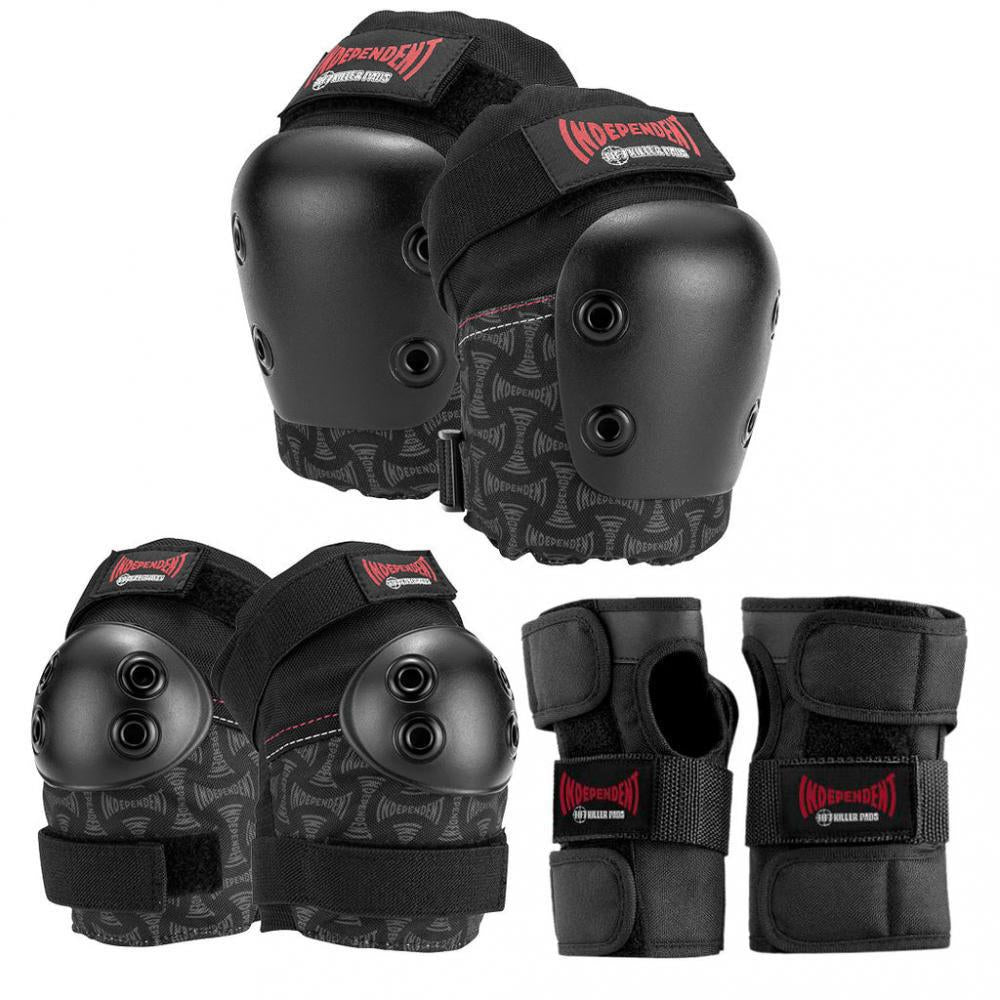 187 Killer Pads x Independent 'Six Pack' Protective Gear - Black (KIDS)