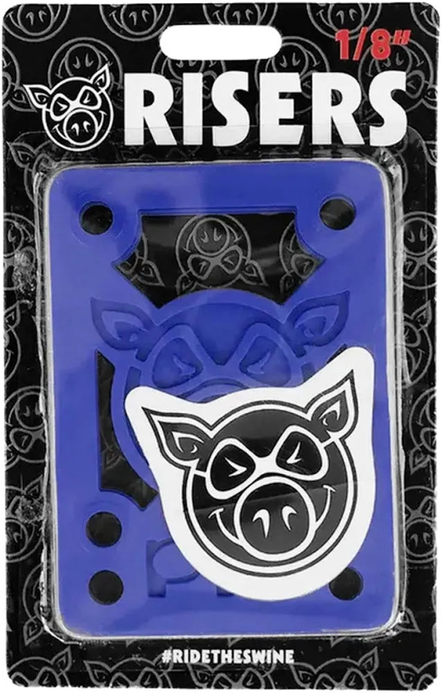 Pig Wheels Truck Riser Pads - Blue