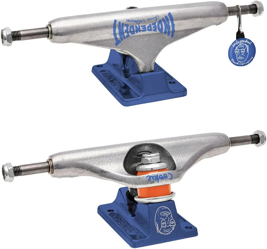 Independent x Chris Colbourn 'Stage 11' Trucks - Silver/Ano Blue