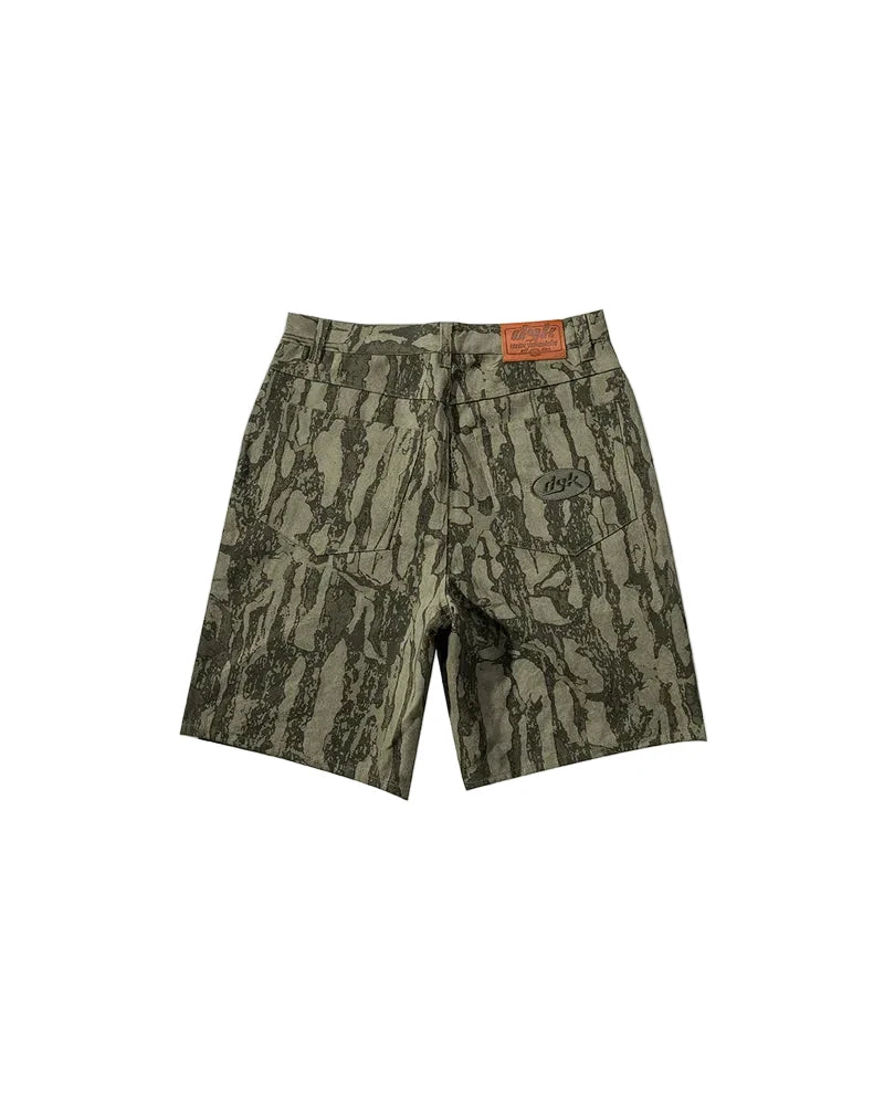 DGK 'Cortex' Baggy Canvas Shorts - Bark Camo