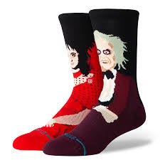 Stance x Beetlejuice 'Dearly Beloved Crew' Socks - Burgundy