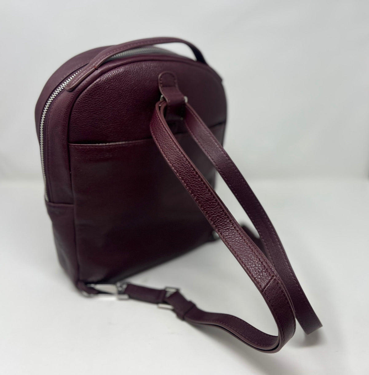 Sac à dos en Cuir Aubergine, Alice