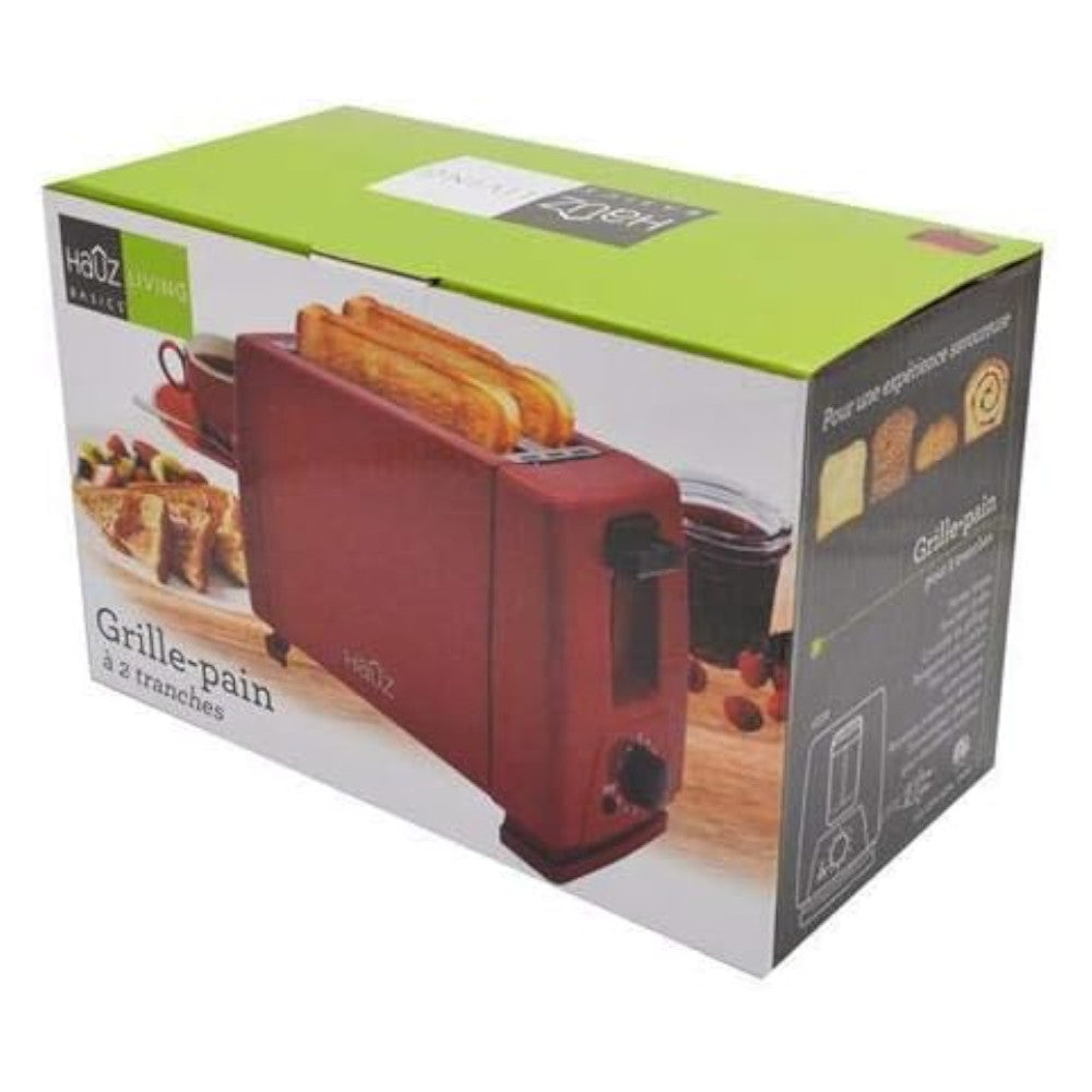 HAUZ AT2SR 2 Slice Toaster red
