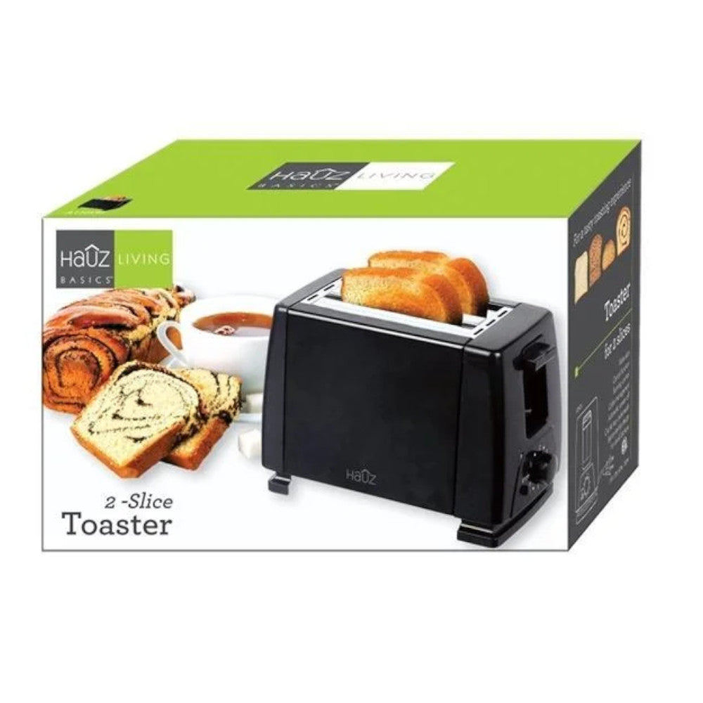 HAUZ ATS936 2 Slice Toaster Black
