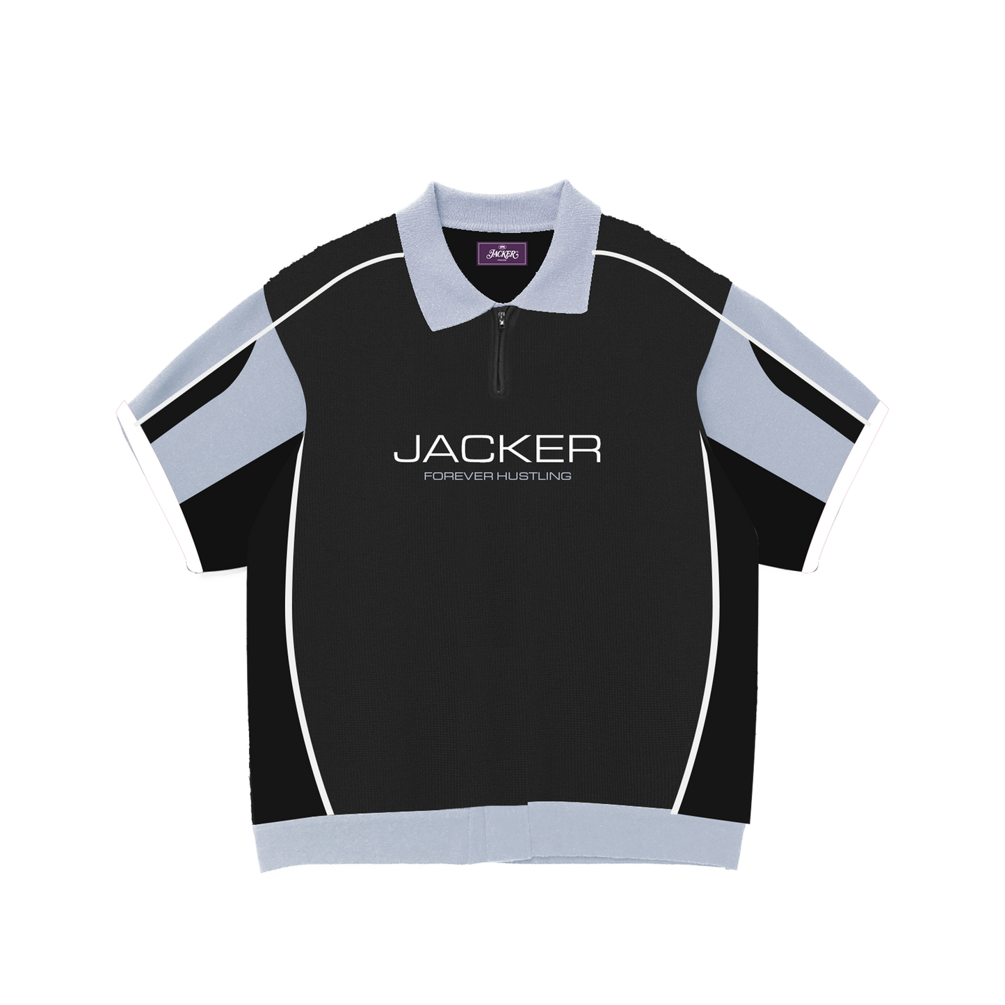 Jacker 'Ace' Knit Polo - Black