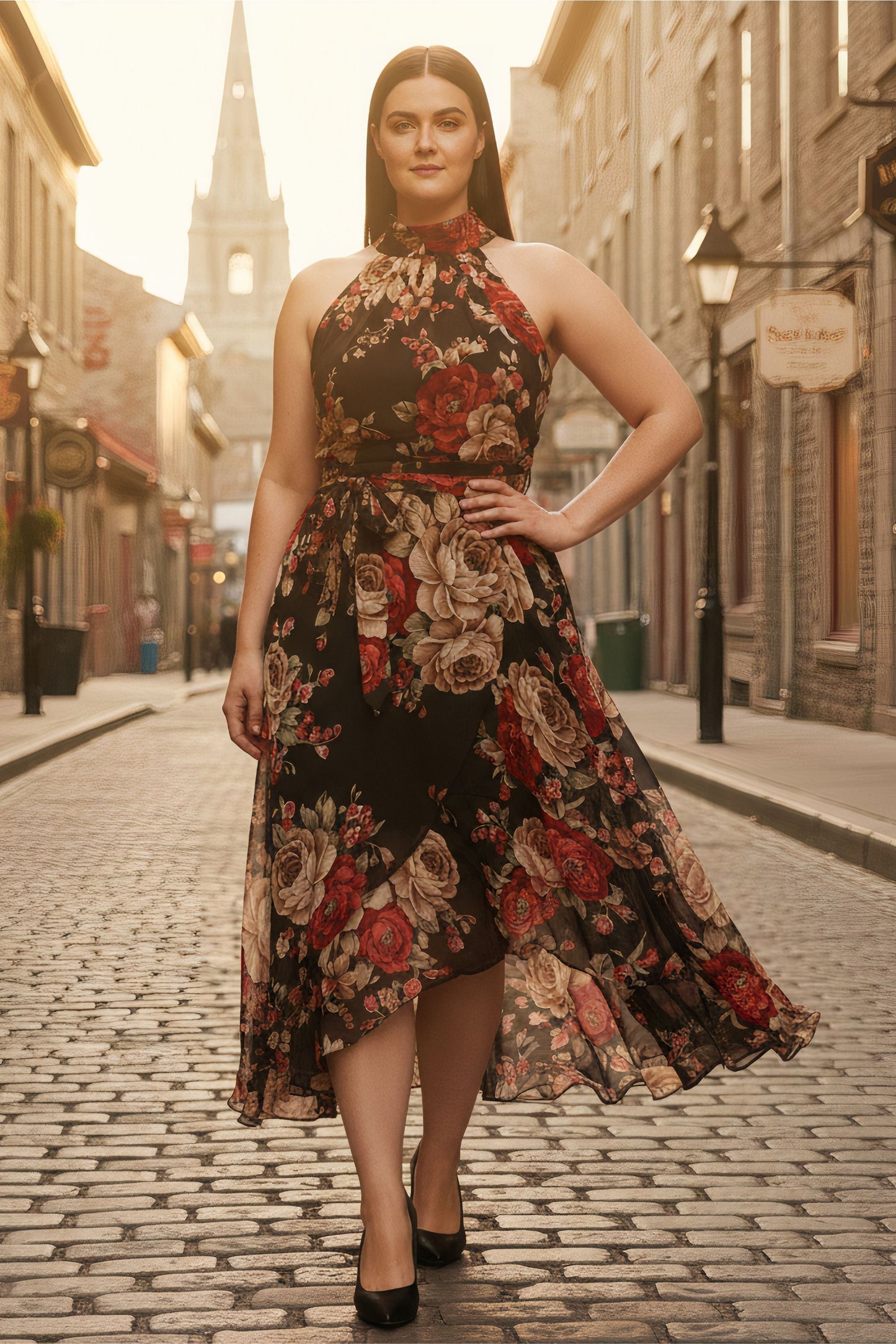 Alexandra Floral Halter Dress