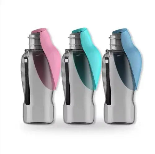 Bouteille d'hydratation portable pour animaux de compagnie avec gamelle pliable, 800 ml