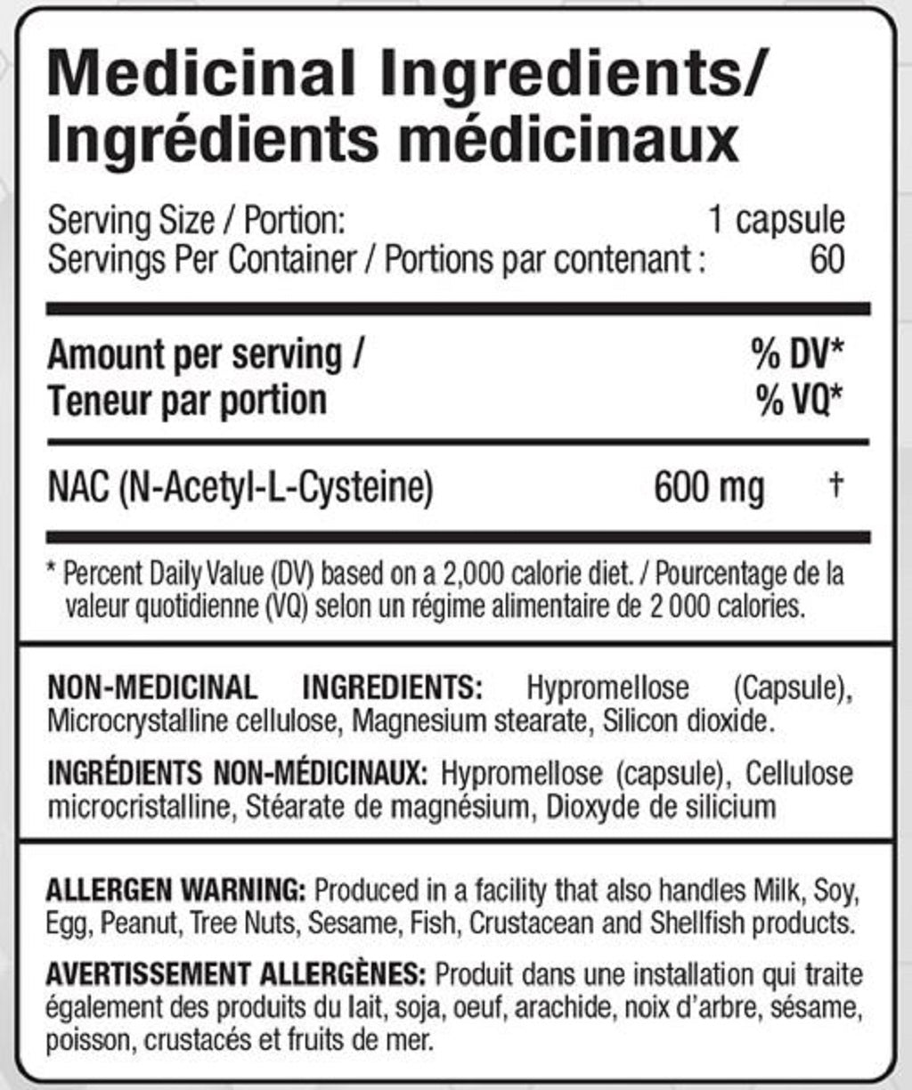 Allmax NAC 600mg, 60 VCaps