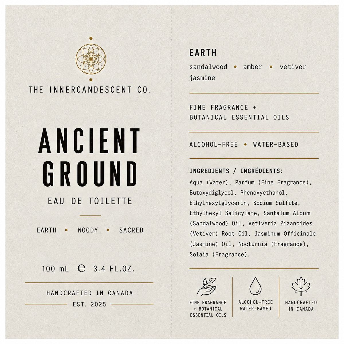 Eau de toilette Ancient Ground – Élément Terre