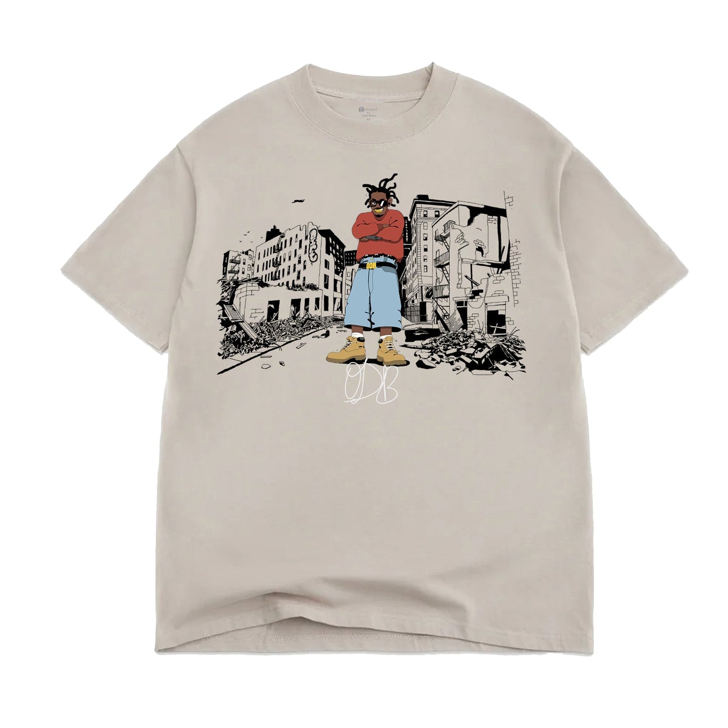 Color Bars 'Harlem' Tee - Tan