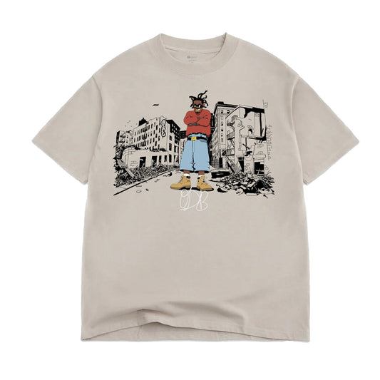 Color Bars 'Harlem' Tee - Tan