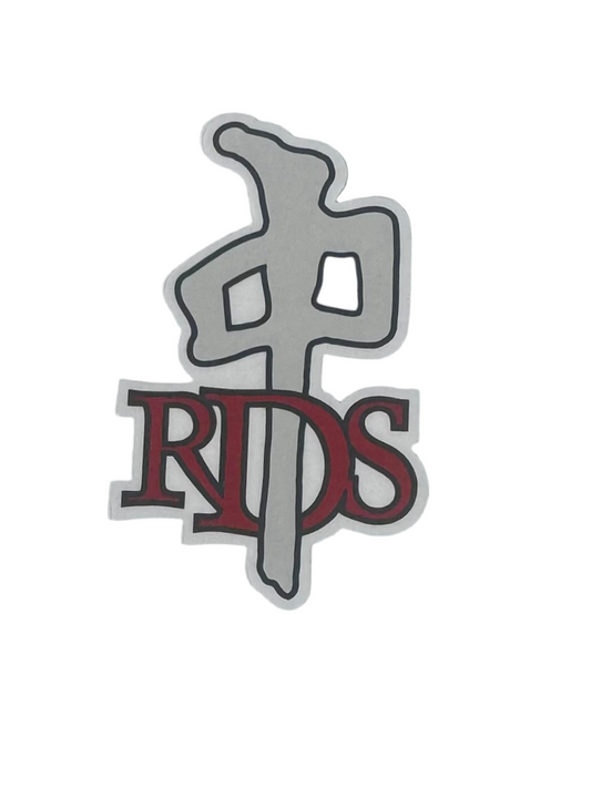 Red Dragon 'OG Logo' Sticker - Grey/Red