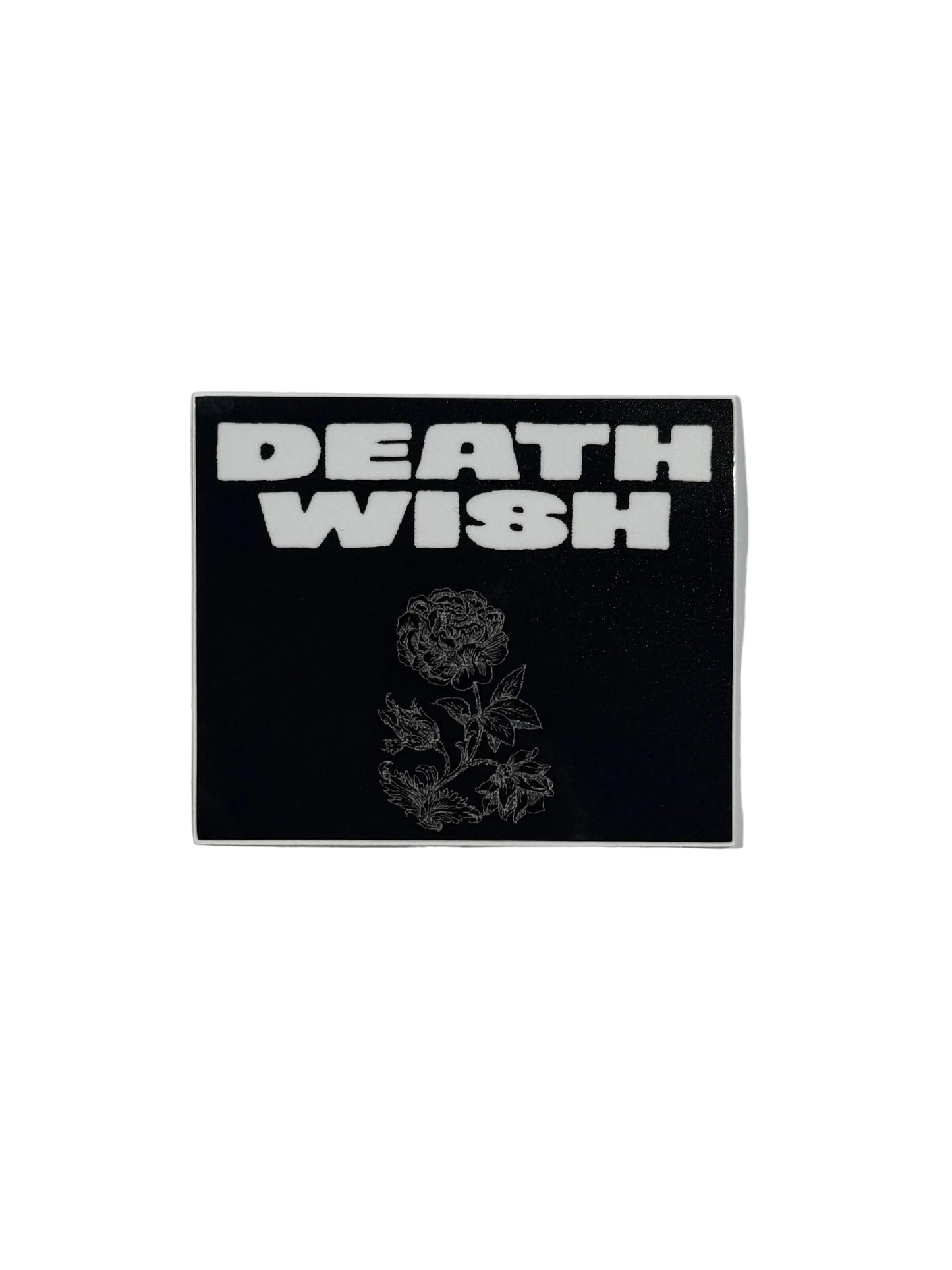 Deathwish 'Rose' Sticker - Black