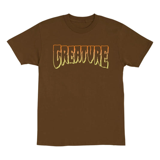 Creature 'Heavyweight Outline Logo' Tee - Brown
