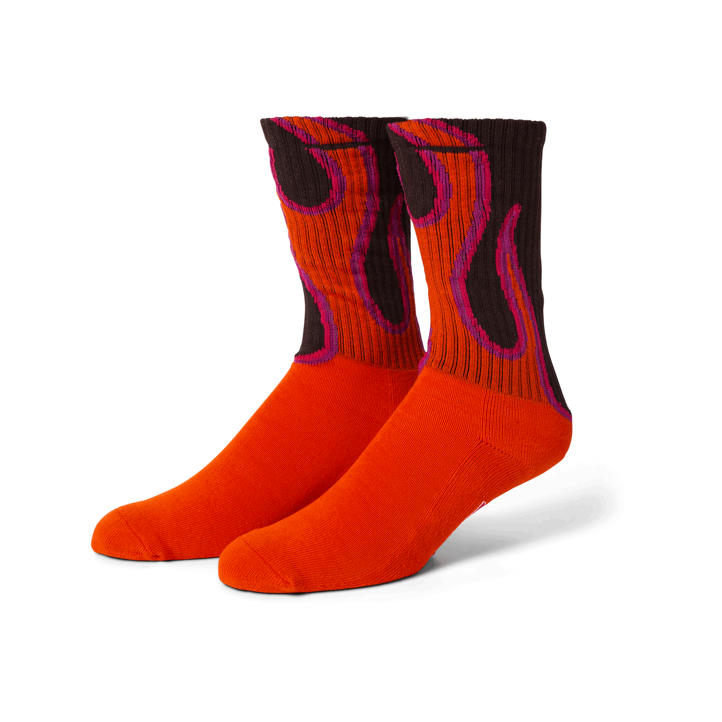 HUF 'Exhaust' Crew Socks - Brown/Orange