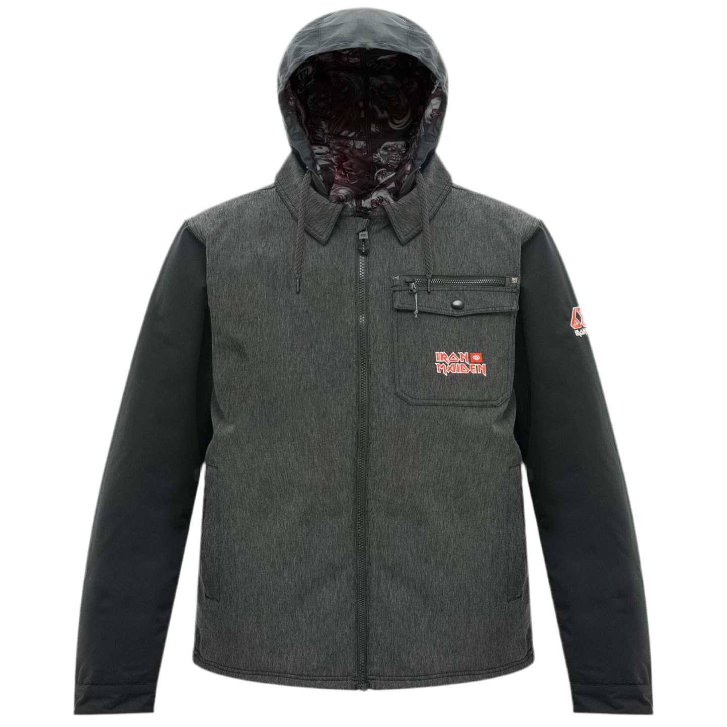 686 x Iron Maiden Insulated Battle Jacket - Grey/Black