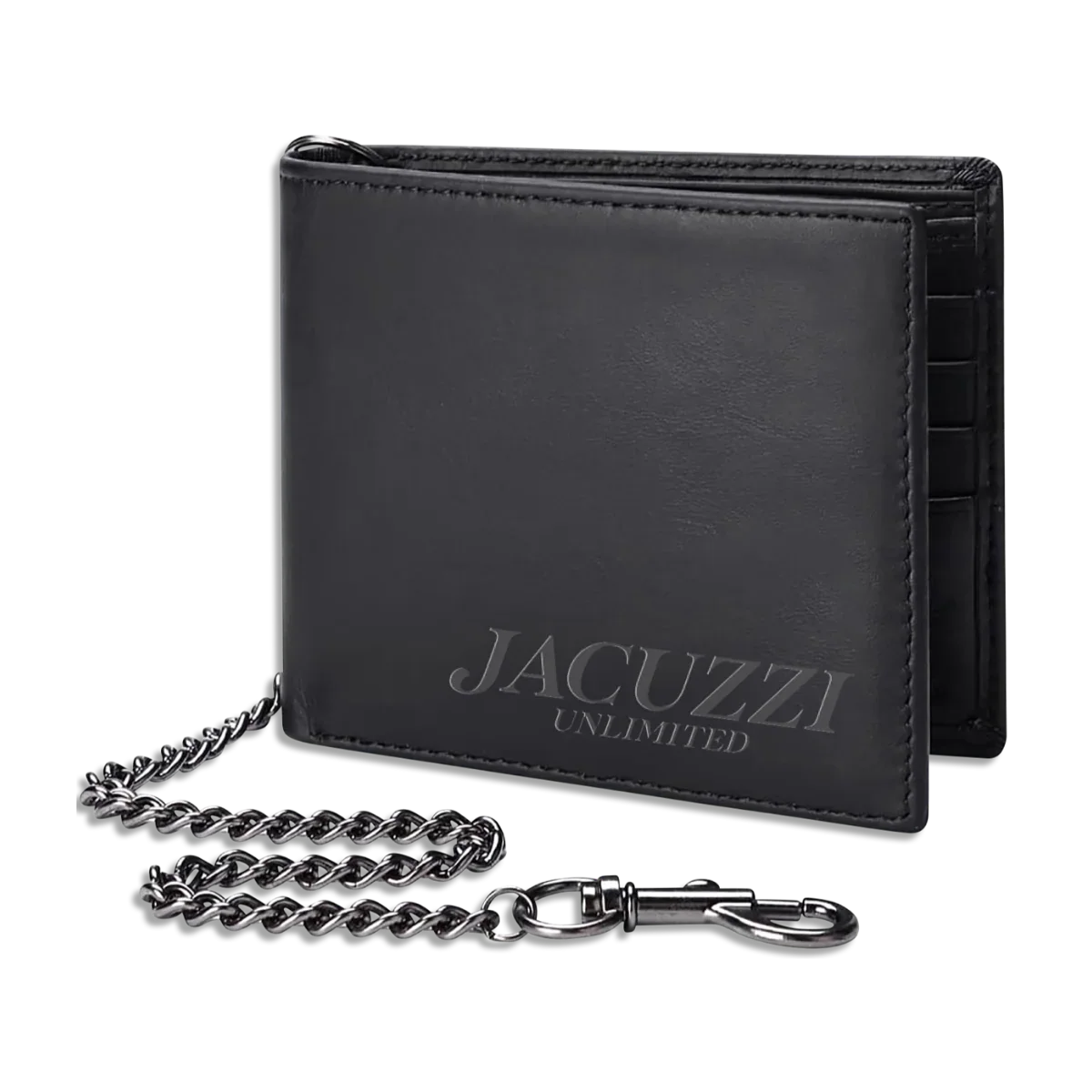 Jacuzzi Unlimited PU Leather Chain Wallet - Black