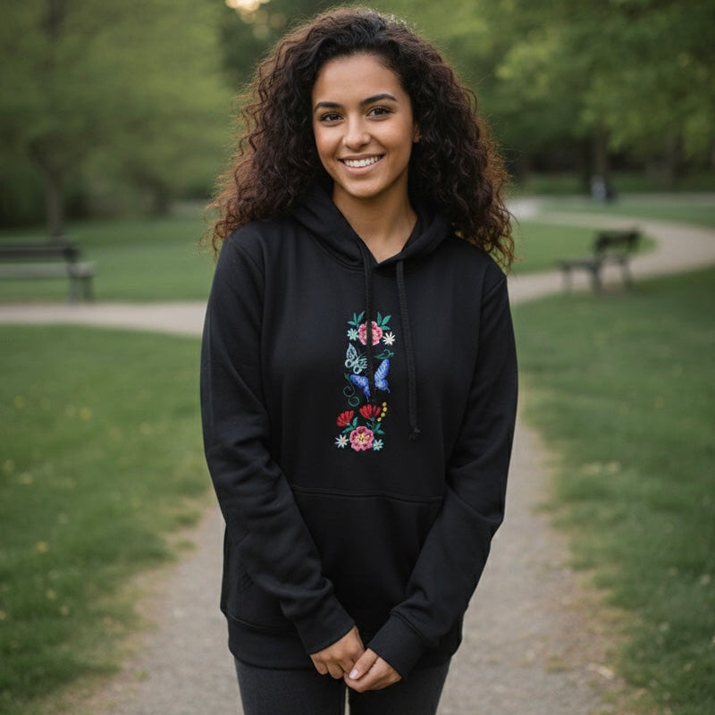 Embroidered Hoodies (Butterfly )