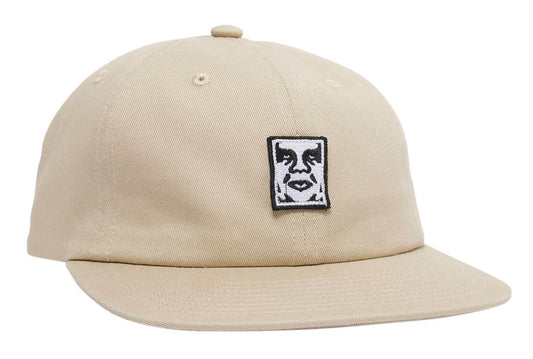 Obey 'Icon Patch' 6-Panel Strapback Cap - Khaki