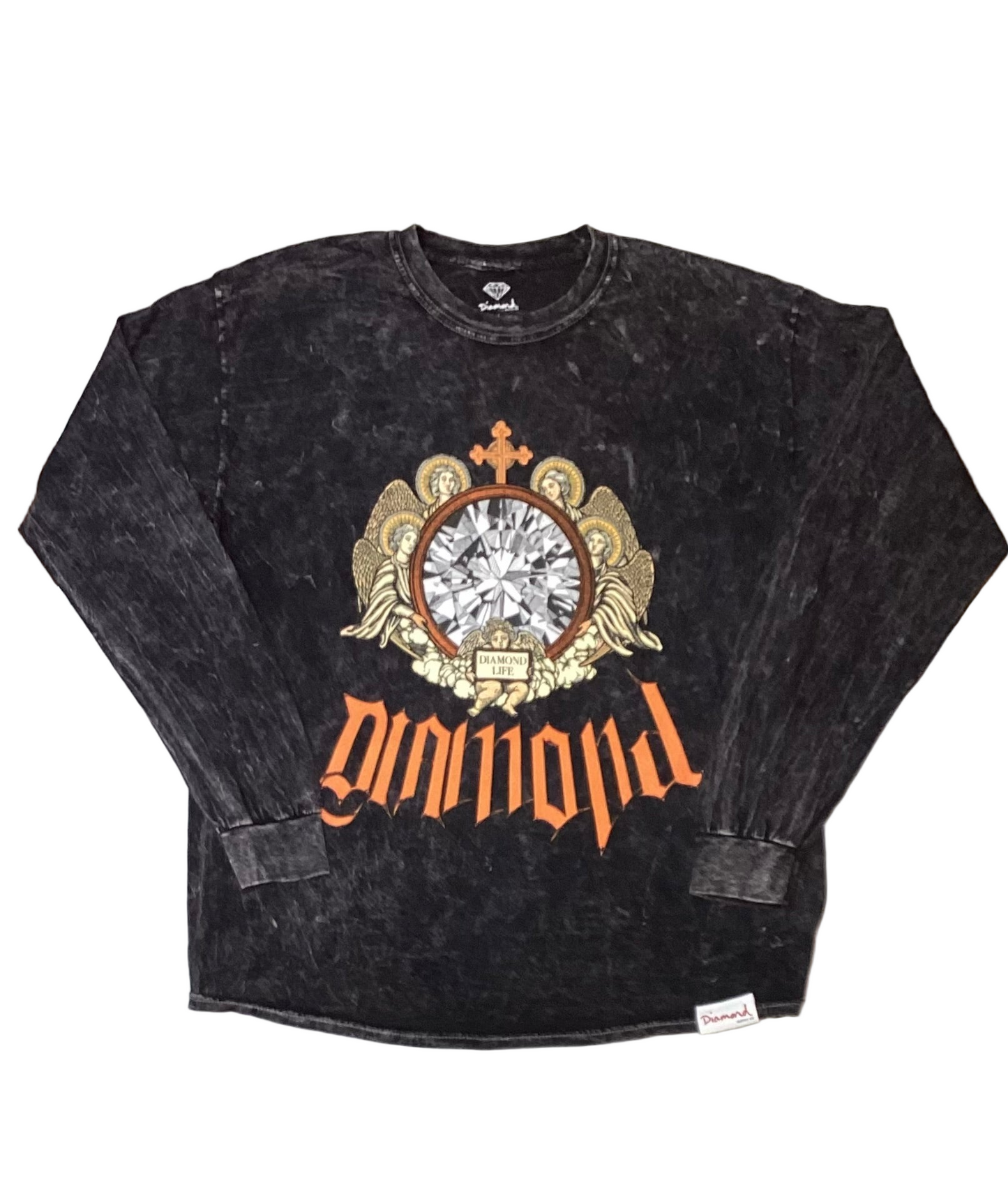 Diamond Supply Co. 'Angel Life' L/S Tee - Vintage Wash