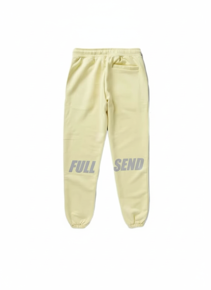 Full Send 'Reflective Logo' Sweatpants - Yellow