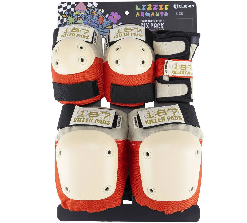 187 Killer Pads x Lizzie Armento Six Pack - Orange (KIDS)