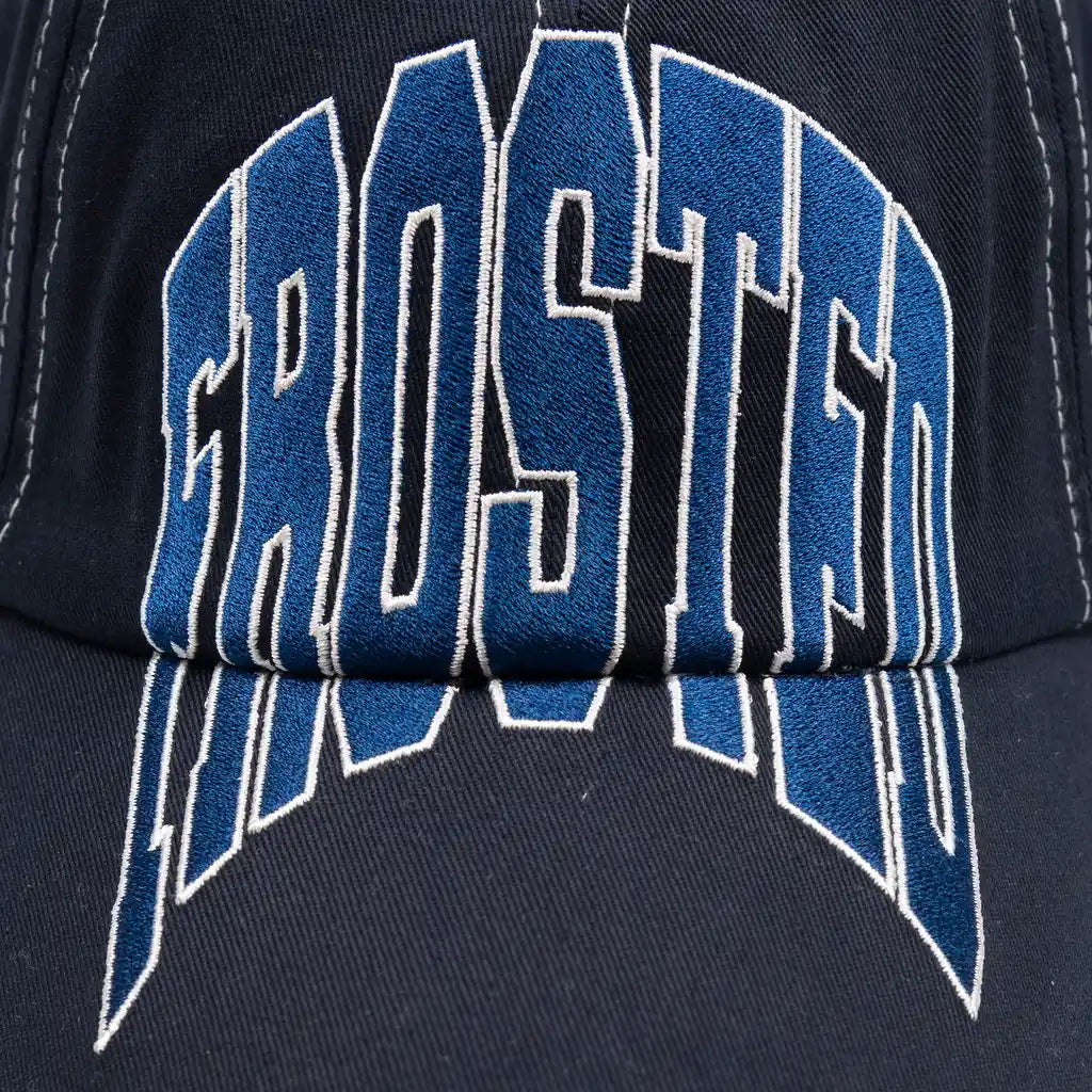 Frosted Skateboards 'Embroidery' Strapback Cap - Navy/Beige