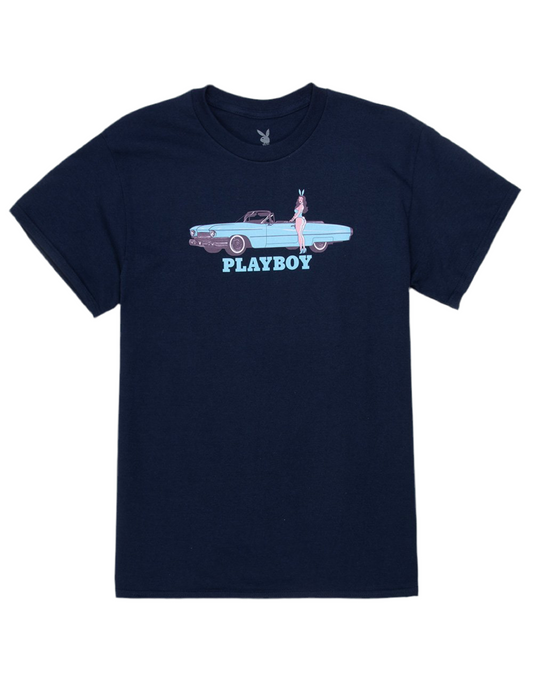 Color Bars X Playboy 'Polera Carshow' Tee - Navy