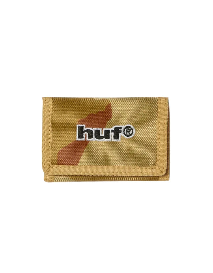 HUF '89 Logo' Wallet - Brown Camo