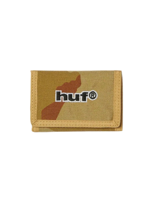 HUF '89 Logo' Wallet - Brown Camo