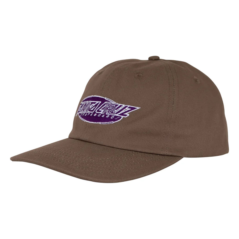 Santa Cruz 'Fracture Oval' Snapback Cap - Brown/Purple