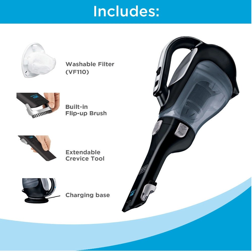 BLACK+DECKER BDH2000L 20V Cordless Dustbuster Vacuum - Kastor