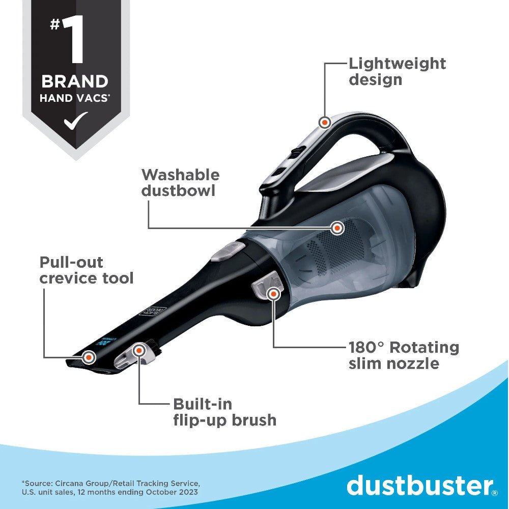 BLACK+DECKER BDH2000L 20V Cordless Dustbuster Vacuum - Kastor