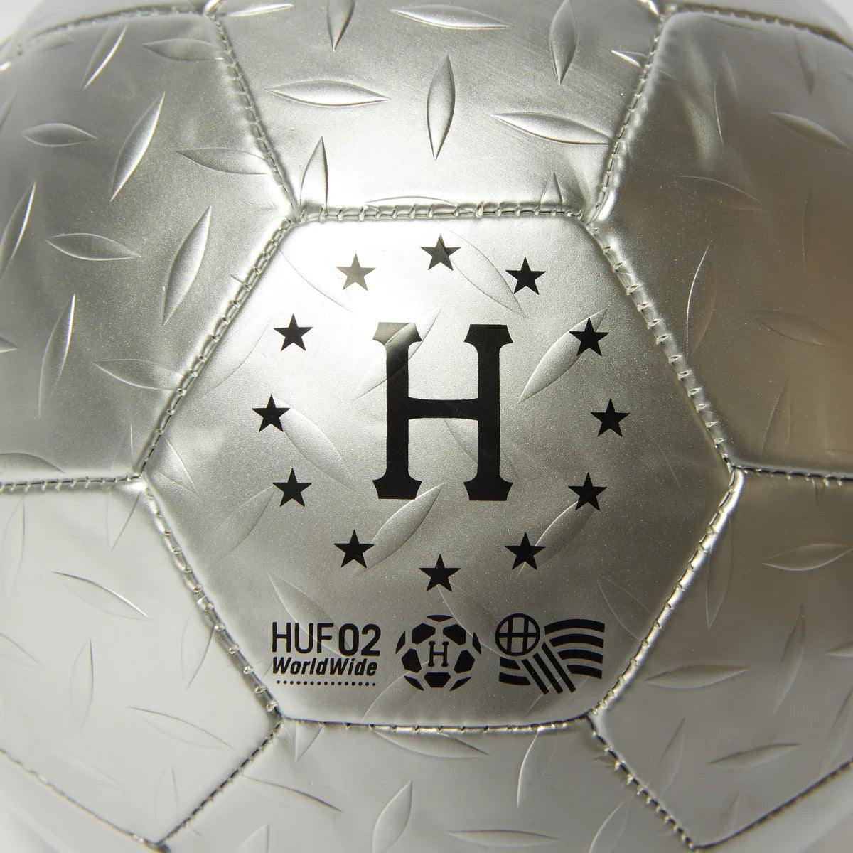 HUF 'Diamond Plate' Soccer Ball - Silver