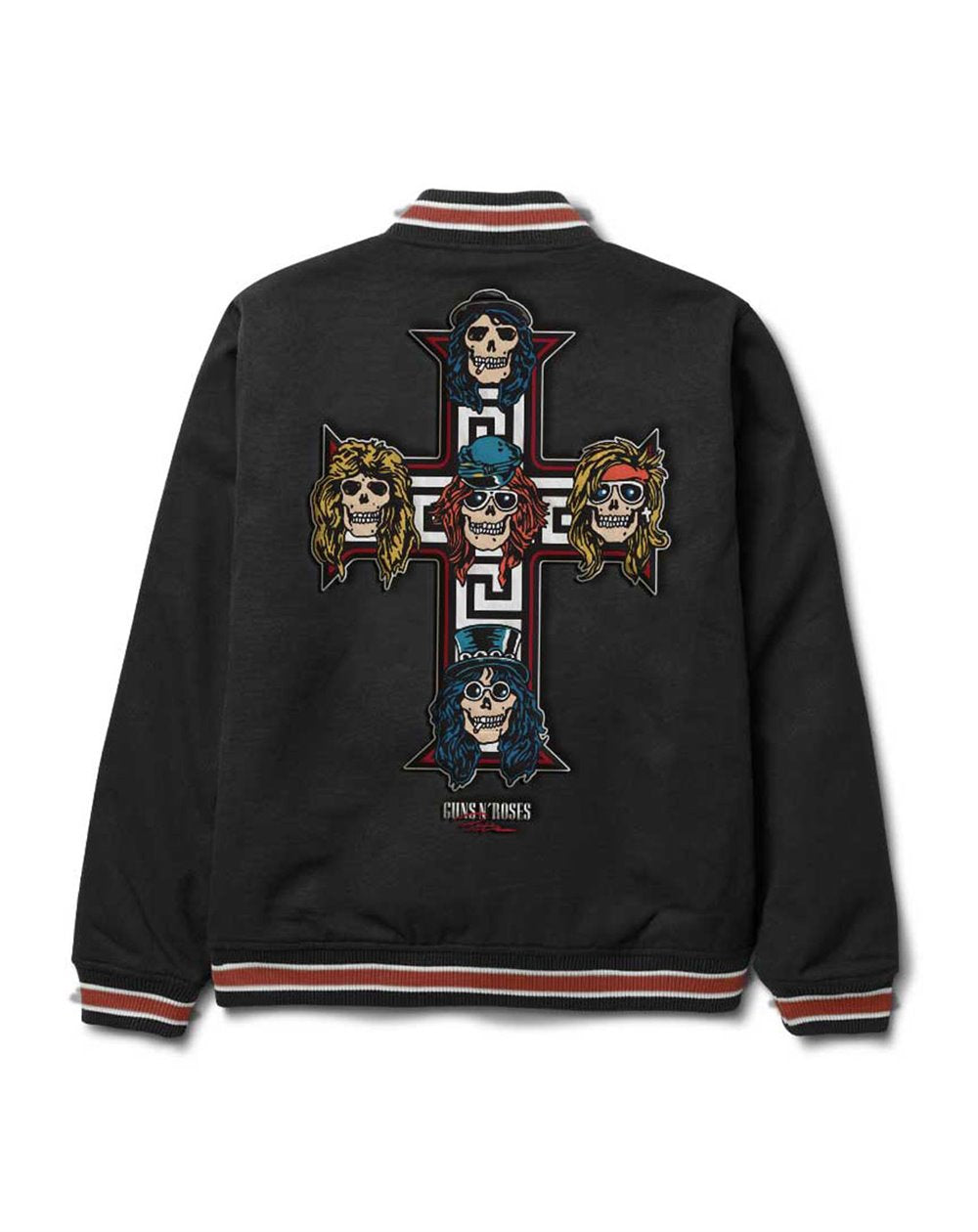 Primitive x Guns N’ Roses 'Cross' Varsity Jacket - Black/Red