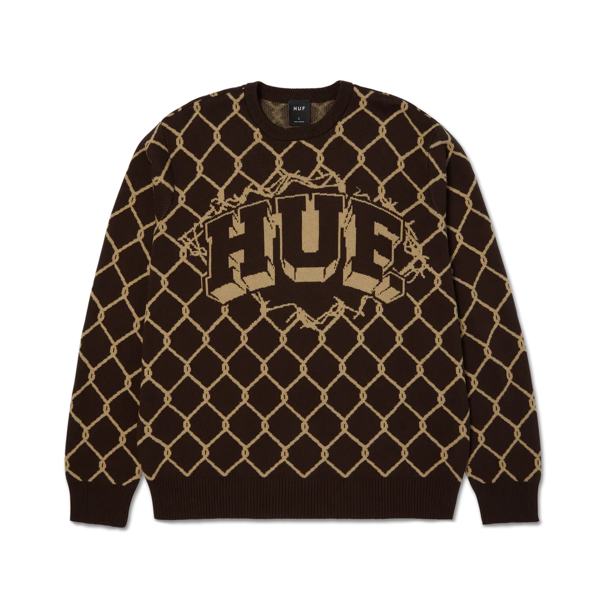 HUF 'Breakthrough' Crewneck Sweater - Bison