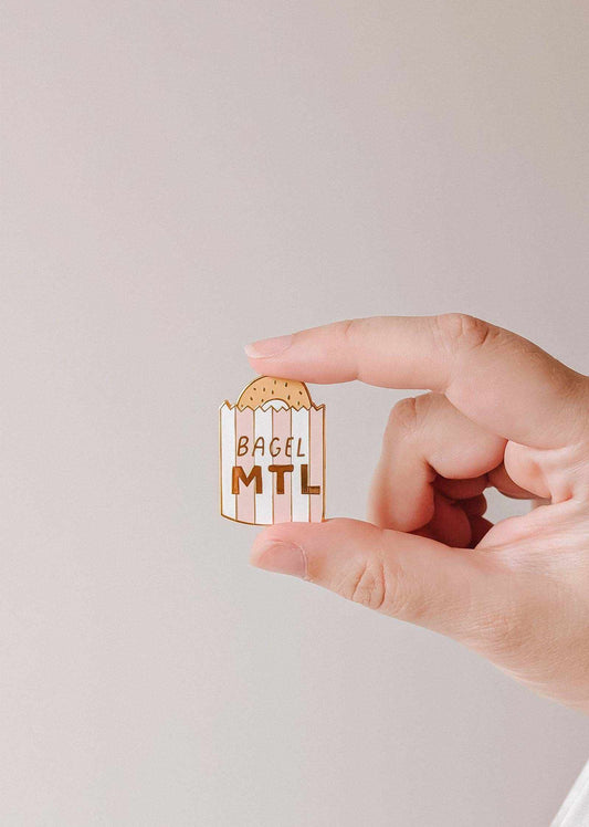 Épingle en émail Bagel MTL